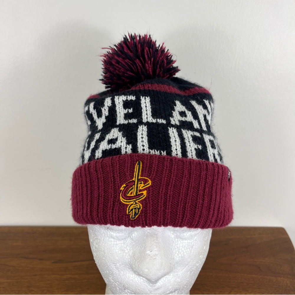 Cleveland Cavaliers Knit Cap NBA BEANIE POM Cavs Winter Hat Basketball ‘47